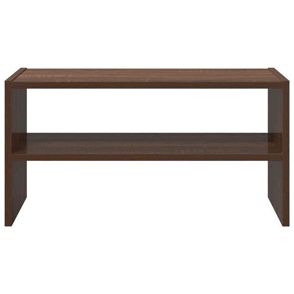 vidaXL Skostativ stablebar brun eik 60x30x30,5 cm