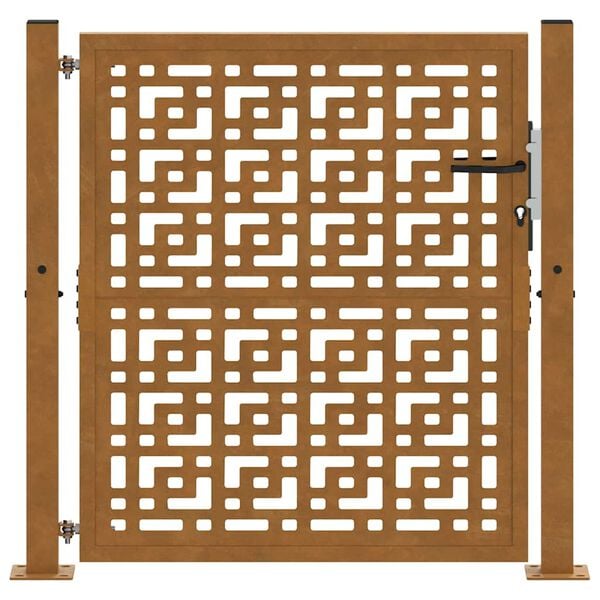 vidaXL Hageport 100x100 cm værbestandig stålkorsdesign