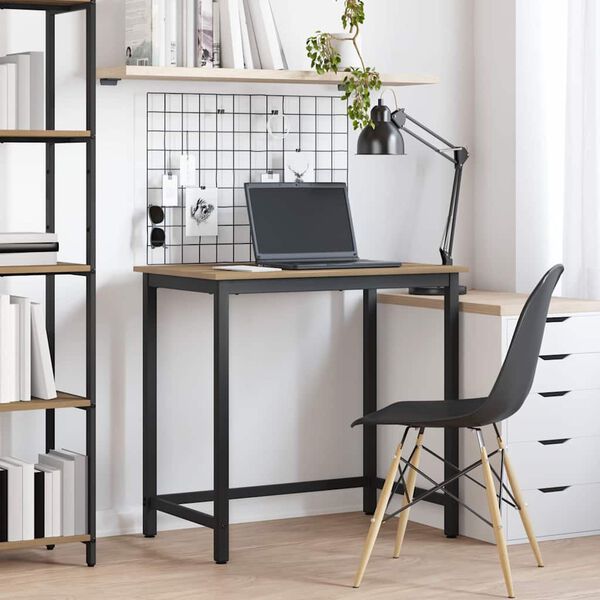 vidaXL bord Artisan Eik 100 x 50 x 76,5 cm Konstruksjonsvirke og st&aring;l