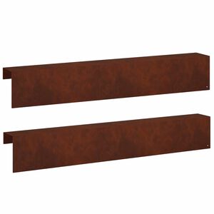 vidaXL Kantprofil til hage 2 stk. 100 x 10 x 15 cm Cortenst&aring;l Rusten