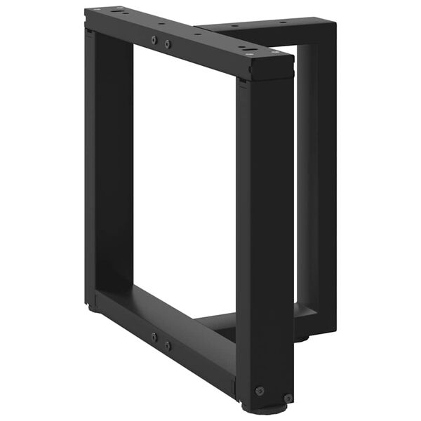 vidaXL Salongbordben T-formet 2 stk svart 50x25x(42-43) cm stål