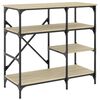 vidaXL Bakehylle sonoma eik 90x40x84 cm konstruert tre og metall