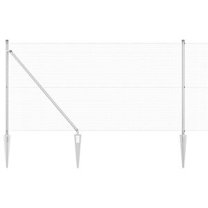 vidaXL Svweiende tr&aring;dgjerde med spisser 100 x 1 m Galvanisert st&aring;l