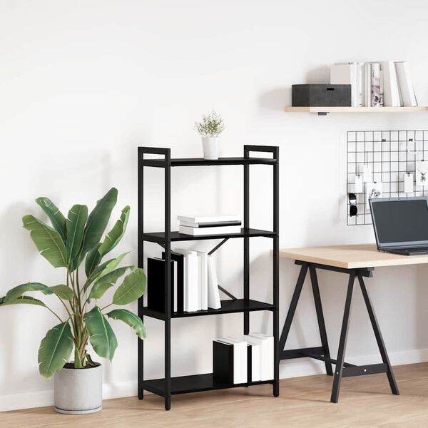 vidaXL Bokhylle Svart Eik 40 x 30 x 85 cm Konstruert tre