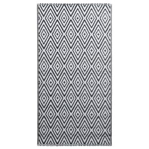 vidaXL Uteteppe ARAKIL hvit og svart 120x180 cm PP