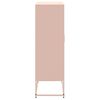 vidaXL Highboard rosa 68,5x38,5x123,5 cm stål