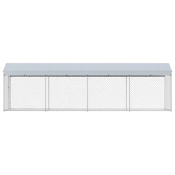vidaXL Utend&oslash;rs hundeg&aring;rd med tak 760x190x225 cm