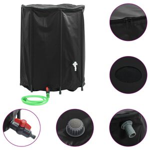 vidaXL Vanntank med kran sammenleggbar 750 L PVC
