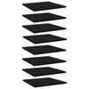 vidaXL Hylleplater 8 stk svart 40x40x1,5 cm sponplate