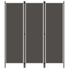 vidaXL Romdeler 3 paneler antrasitt 150x180cm