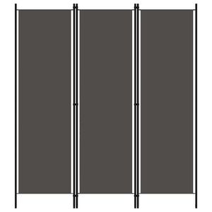 vidaXL Romdeler 3 paneler antrasitt 150x180cm
