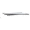 vidaXL Manuell uttrekkbar markise antrasitt og hvit 600x300 cm