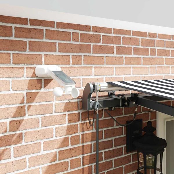 vidaXL Automatisk uttrekkbar markise LED antrasitt og hvit 500x300 cm