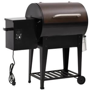 vidaXL Pelletsgrill med bunnhylle svart 94 cm jern
