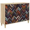 vidaXL Serviesskap OMMEN Sonoma 102 x 33 x 75 cm Konstruert tre