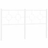 vidaXL Utskiftbar sengegavl i metall hvit 160 cm