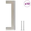 vidaXL Skaph&aring;ndtak 10 stk s&oslash;lv 96 mm rustfritt st&aring;l