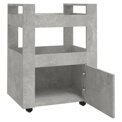 vidaXL Kjøkkentralle betonggrå 60x45x80 cm konstruert tre