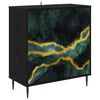 vidaXL Serviesskap WIJHE Svart eik 69 x 33 x 76 cm Konstruert tre