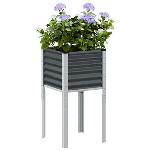 vidaXL Hagepotte antrasitt 45x45x88 cm st&aring;l
