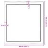 vidaXL Bordplate 60x60x(2-4) cm ubehandlet heltre eik naturlig kant