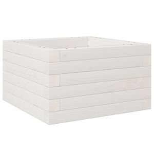 vidaXL Hageplantekasse hvit 40x40x23 cm heltre furu