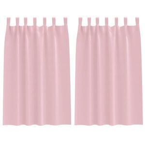 vidaXL M&oslash;rkleggende Gardiner med Ringer 2 stk. Babyrosa 175 x 140 cm