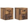vidaXL Vegghengt Nattbord 2 stk. Gammelt tre 34,5 x 33 x 40 cm
