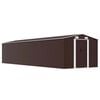 vidaXL Hageskur brun 257x990x181 cm galvanisert st&aring;l