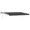 vidaXL Manuell utvidbar markise med LED-lamper Antrasitt 4 &times; 3 m