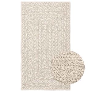 vidaXL Teppe ZIZUR kremhvit 60x110 cm jute-utseende innend&oslash;rs&utend&oslash;rs