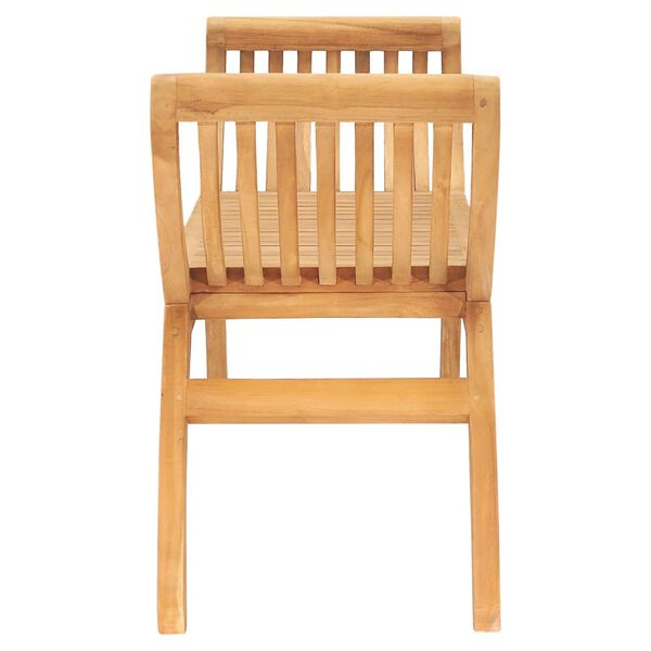 vidaXL Hagebenk 126 cm heltre teak