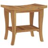 vidaXL Sidebord til baderom 50x35x45 cm heltre teak