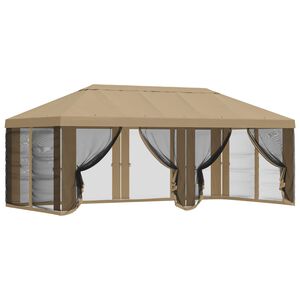 vidaXL Teltduk med sidevegger Beige 600,5 x 300,5 cm Polyester