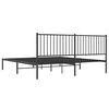 vidaXL Sengeramme i metall med sengegavl svart 180x200 cm