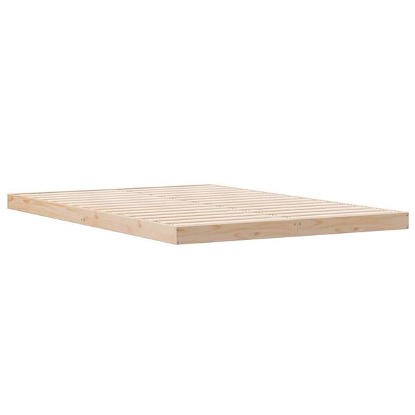 vidaXL Gulvbedramme Naturlig 213.5 x 104 x 9 cm Massiv furu