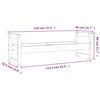 vidaXL Dekkstativ svart 120x40x40 cm heltre furu
