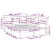 vidaXL Seng med bokhylle uten madrass 150x200 cm heltre furu