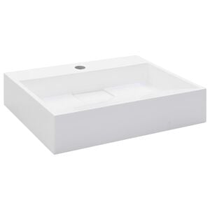 vidaXL Vask 50x38x13 cm mineralst&oslash;pt/marmorst&oslash;pt hvit
