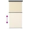 vidaXL Sidemarkise for balkong 125x250 cm kremhvit