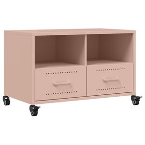vidaXL TV-benk rosa 68x39x43,5 cm st&aring;l