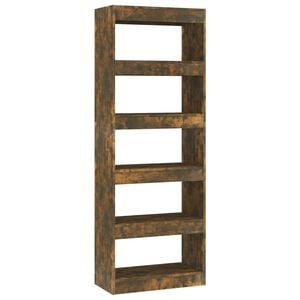 vidaXL Bokhylle/romdeler r&oslash;kt eik 60x30x166 cm konstruert tre