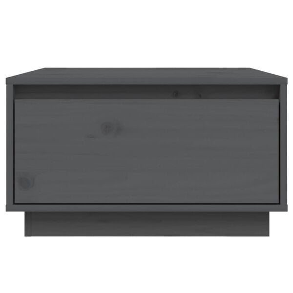 vidaXL Salongbord grå 55x56x32 cm heltre furu