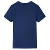 T-skjorte for barn med korte ermer m&oslash;rkebl&aring; 128