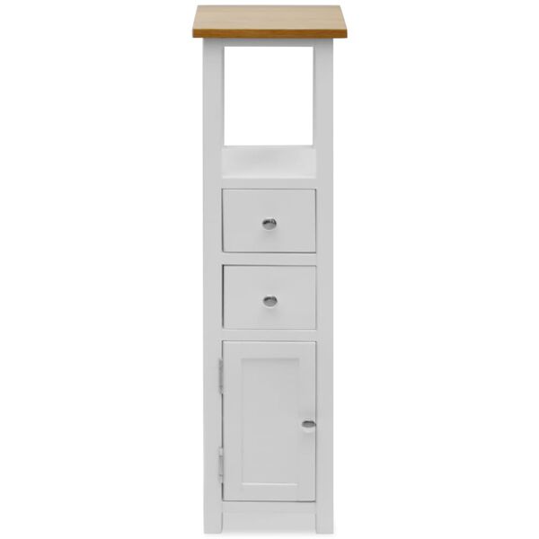 vidaXL H&oslash;y kommode 26x26x94 cm heltre eik