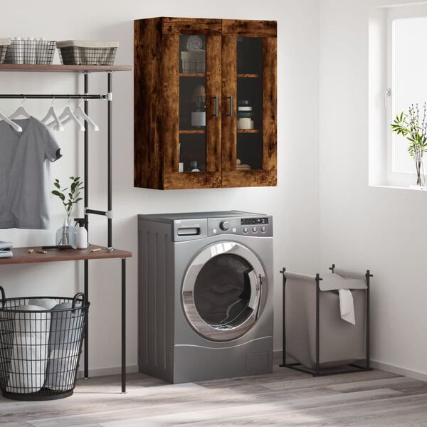 vidaXL Veggskap r&oslash;kt eik 69,5x34x90 cm