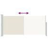 vidaXL Uttrekkbar sidemarkise 140 x 300 cm kremhvit