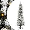 vidaXL Kunstig juletre Hvit 240 cm PVC og Metall og Plast