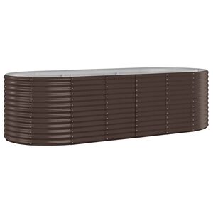 vidaXL H&oslash;ybed galvanisert st&aring;l 249x100x68 cm brun