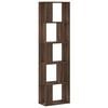 vidaXL Bokhylle 5 etasjer brun eik 45x23,5x162,5 cm konstruert tre